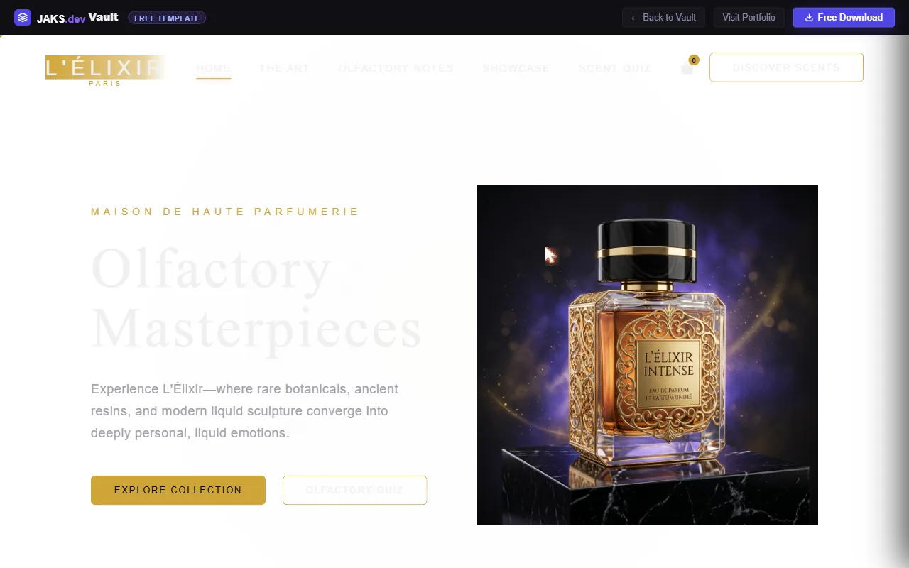 L'Élixir Parfumerie — Free HTML Template