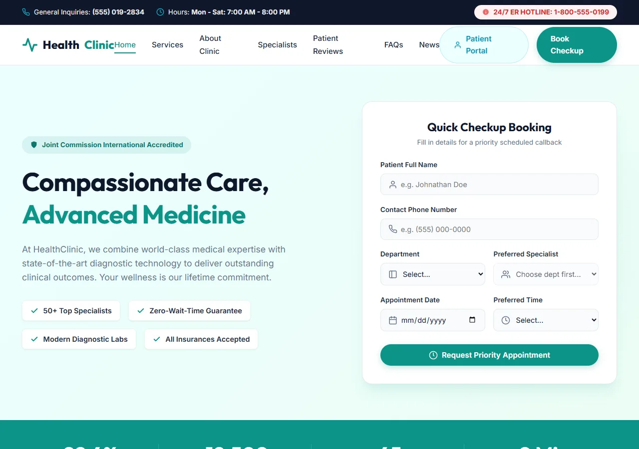 Vienna Private Clinic — Free HTML Template