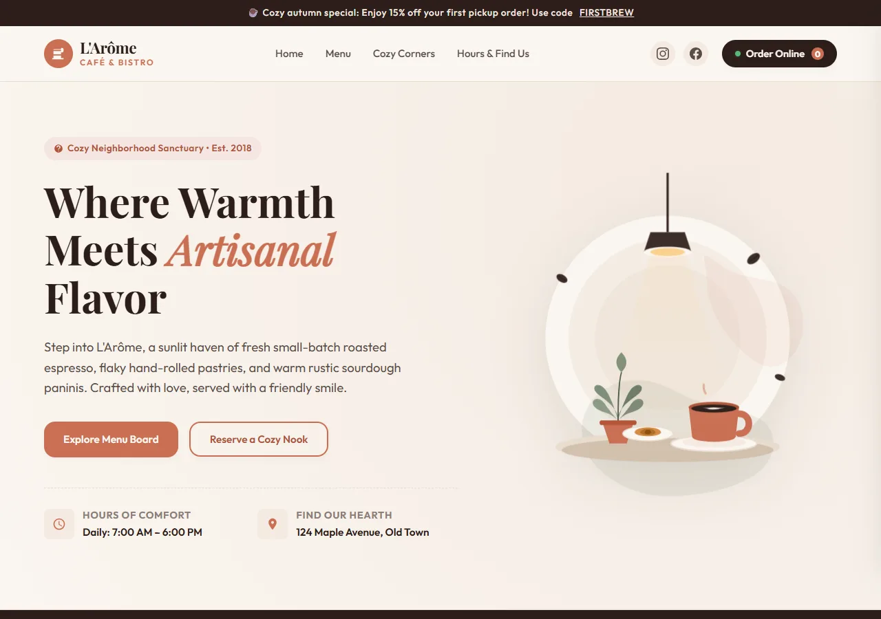 Vienna Café & Bistro — Free HTML Template